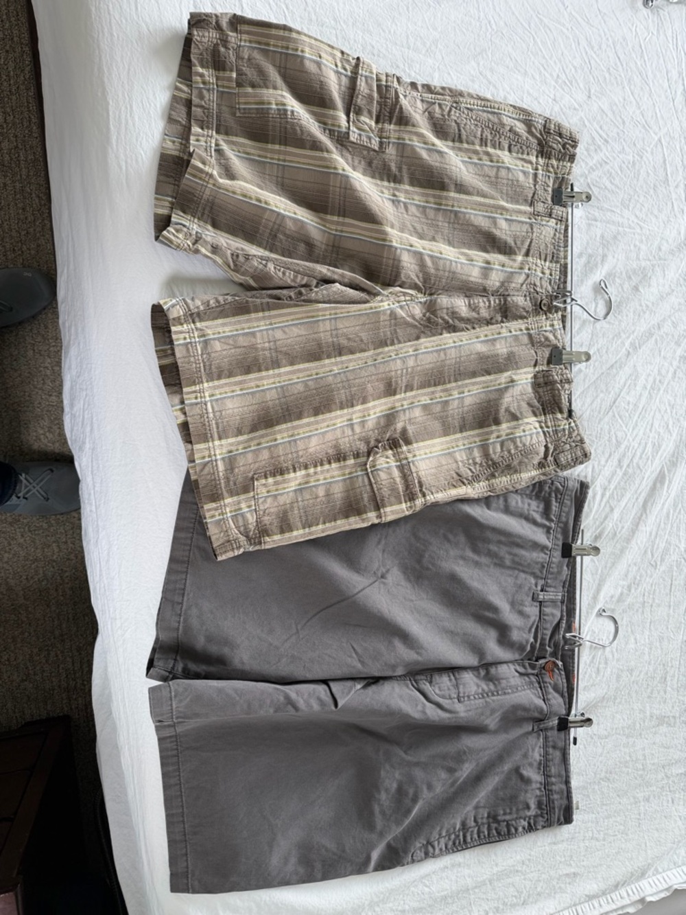 Tommy Bahama Plaid Shirt with Olive, Blue and Yellow Stripes